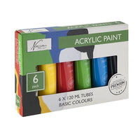 Nassau Acrylfarben Set 6x120ml BASIC COLOURS — Bild 2