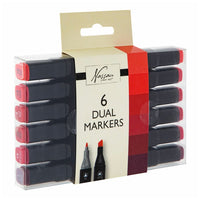 Nassau Dual Marker Set – 6er-Set Rot-Nuancen — Bild 1