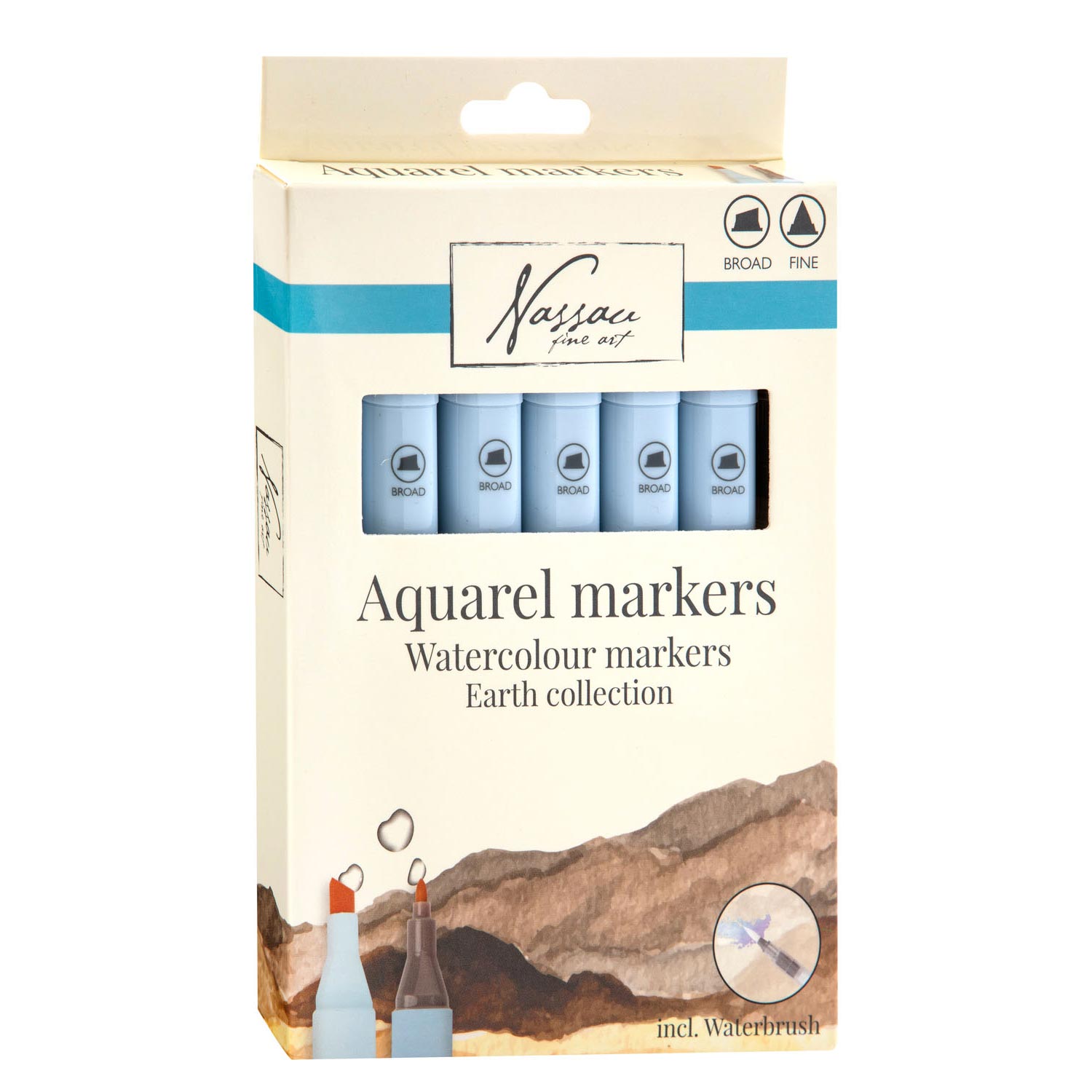 Nassau Earth Collection Aquarell-Marker Set - 7-teilig — Bild 1