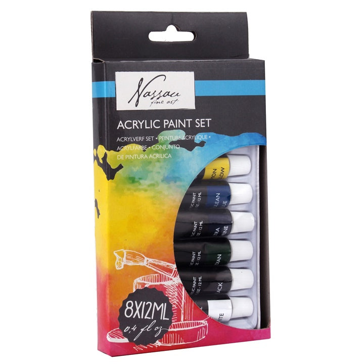 Nassau Fine Art Acrylfarben-Set 8 x 12 ml — Bild 1