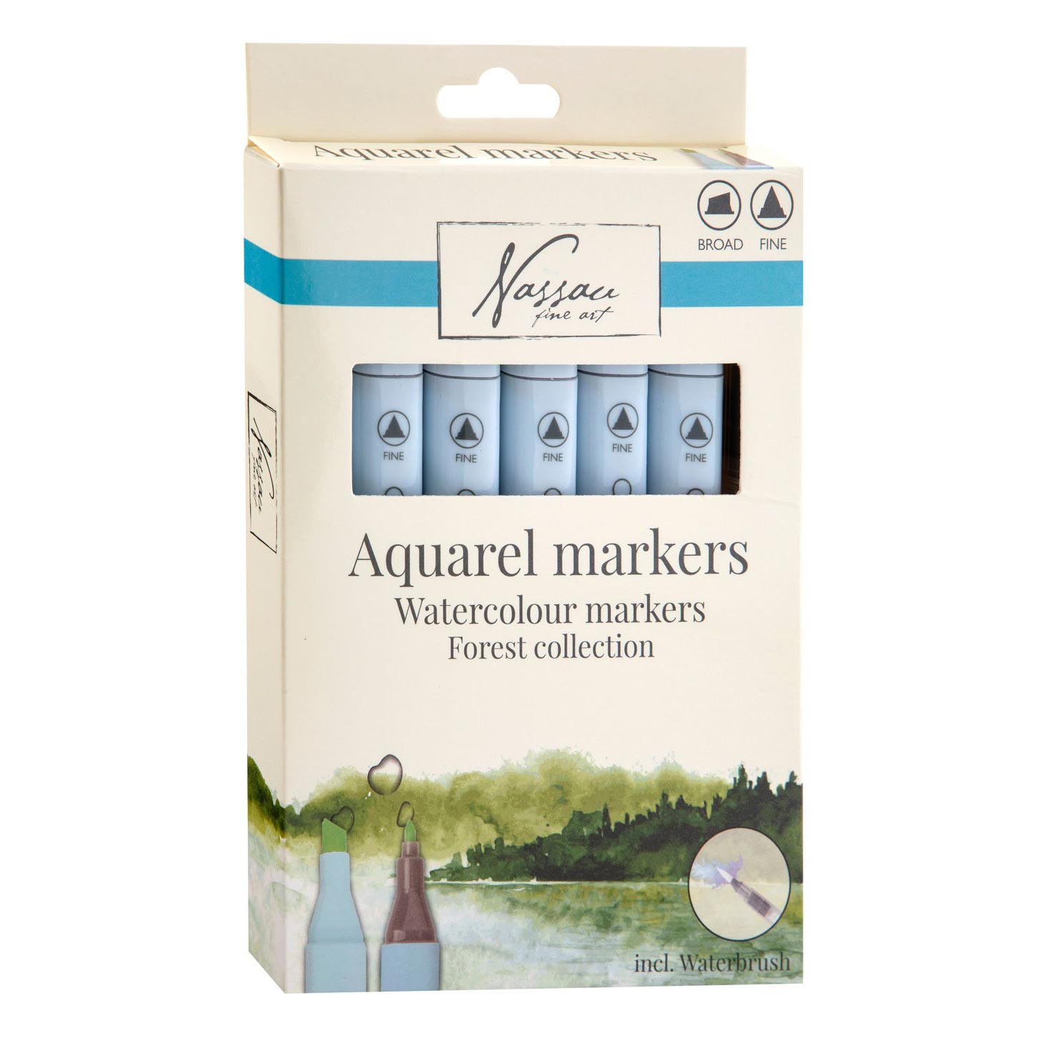 Nassau Fine Art Aquarellmarker Set Forest Collection – 7-teilig — Bild 1