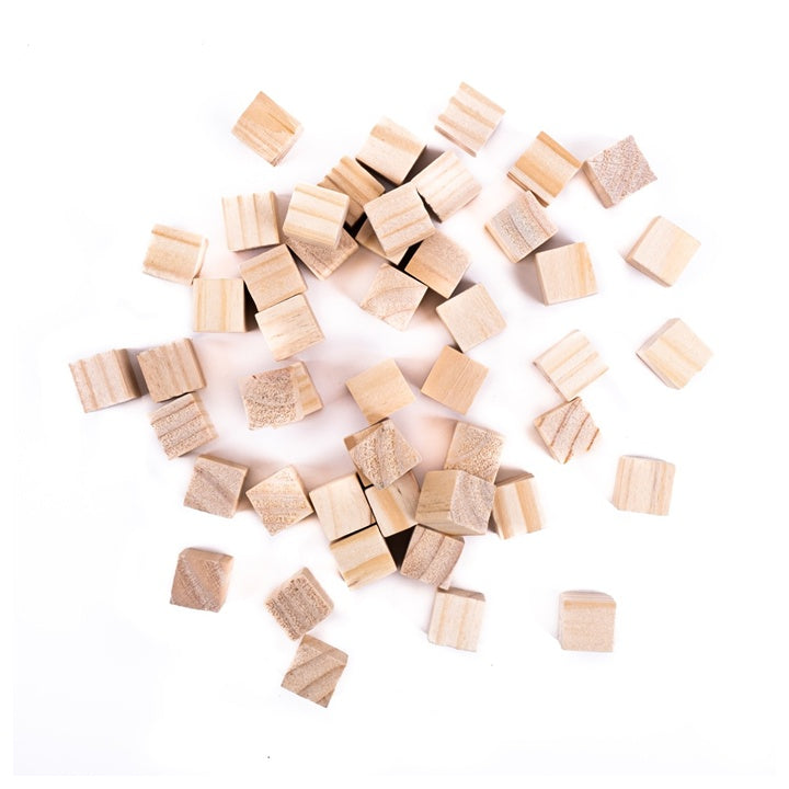 Natürliche Holzwürfel 15x15 mm / Satz von 49 — Bild 3