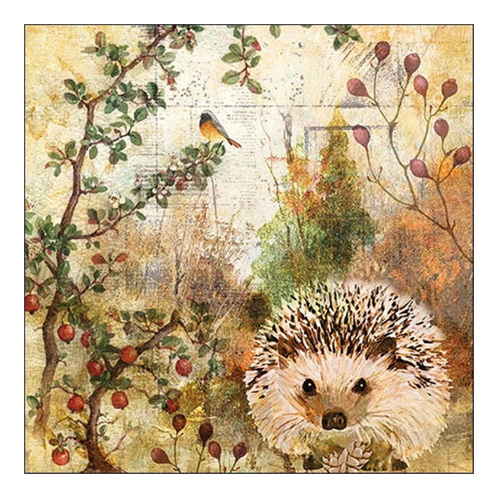 Öko-Serviette für Decoupage Autumn Hedgehog – 1 Stk. — Bild 1