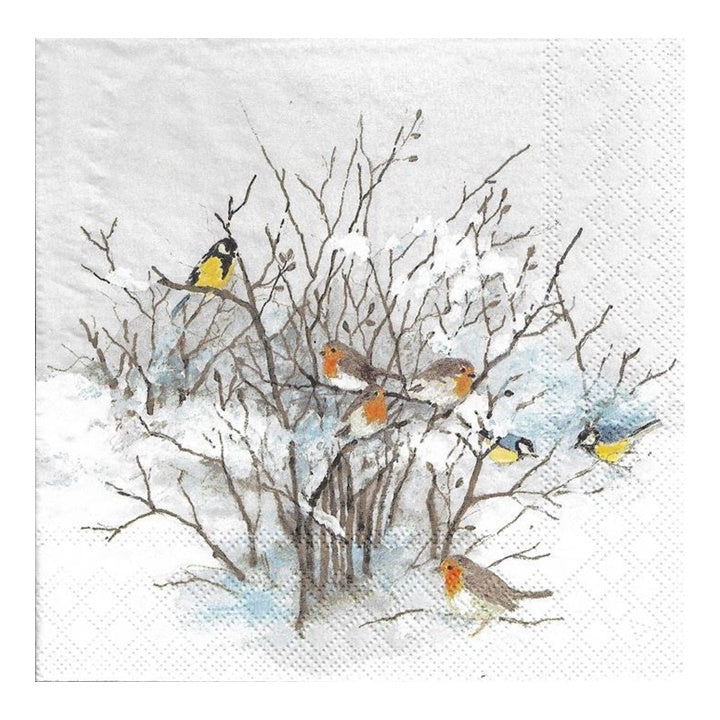Öko-Servietten für Decoupage Vögel auf Zweigen - 1 Stk. — Bild 2