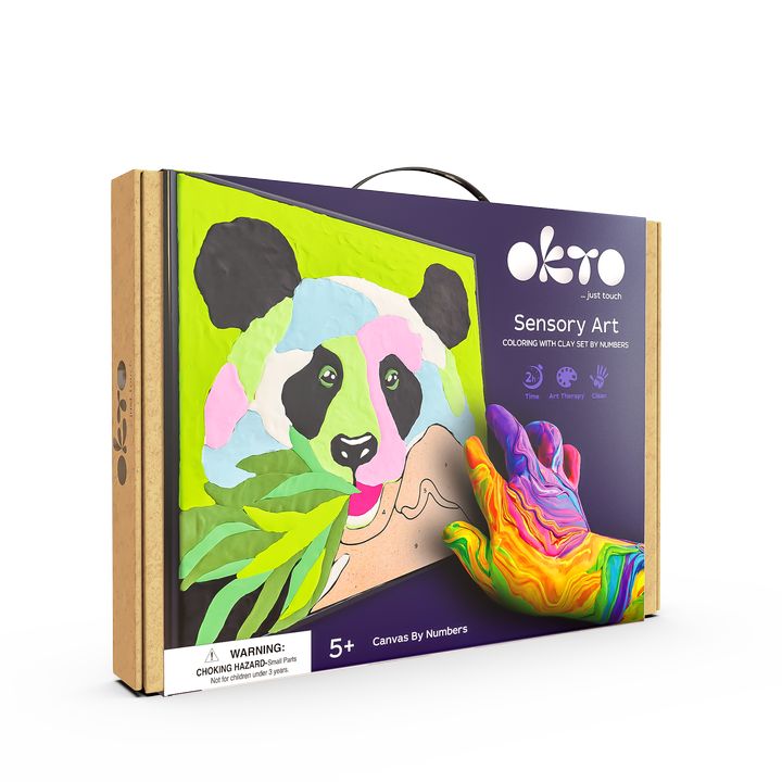 OKTO selbsthärtendes Gemälde 30 x 30 cm Panda — Bild 8