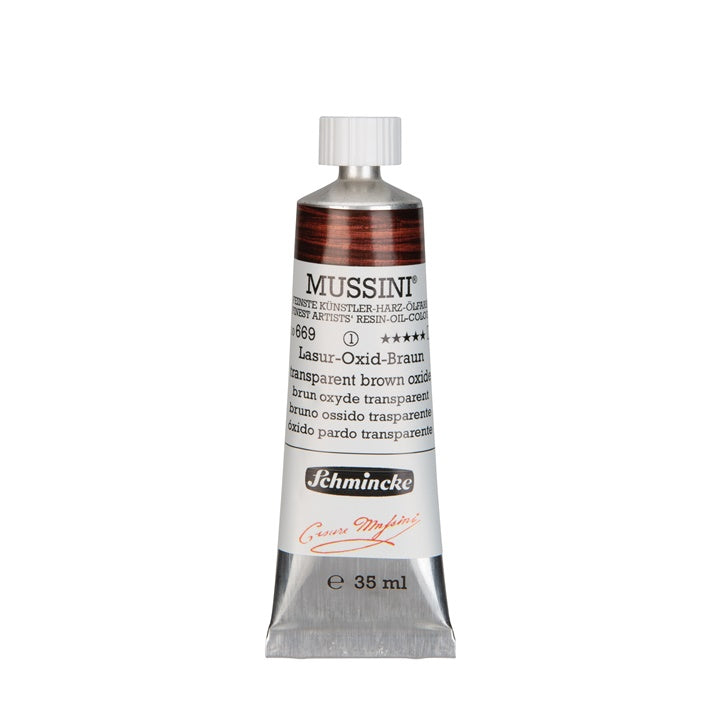 Schmincke MUSSINI Ölfarben 35 ml – 669 oxide Braun transparent
