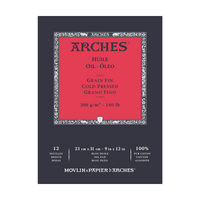 Ölmalblock ARCHES Huile CP 300 g/m² 23 x 31 cm - 12 Blatt