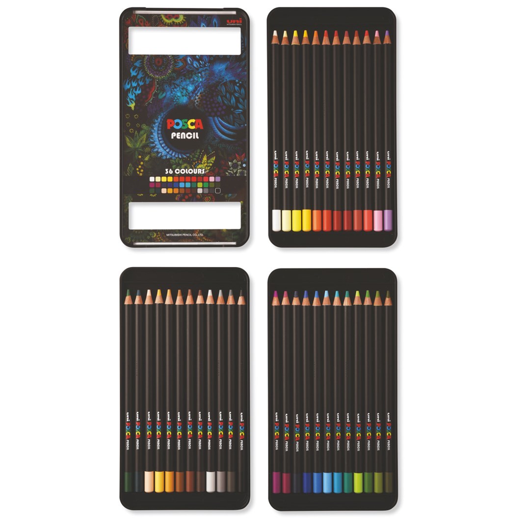 Ölpastellkreiden Posca KPE-200 36C – Set, Farbmix