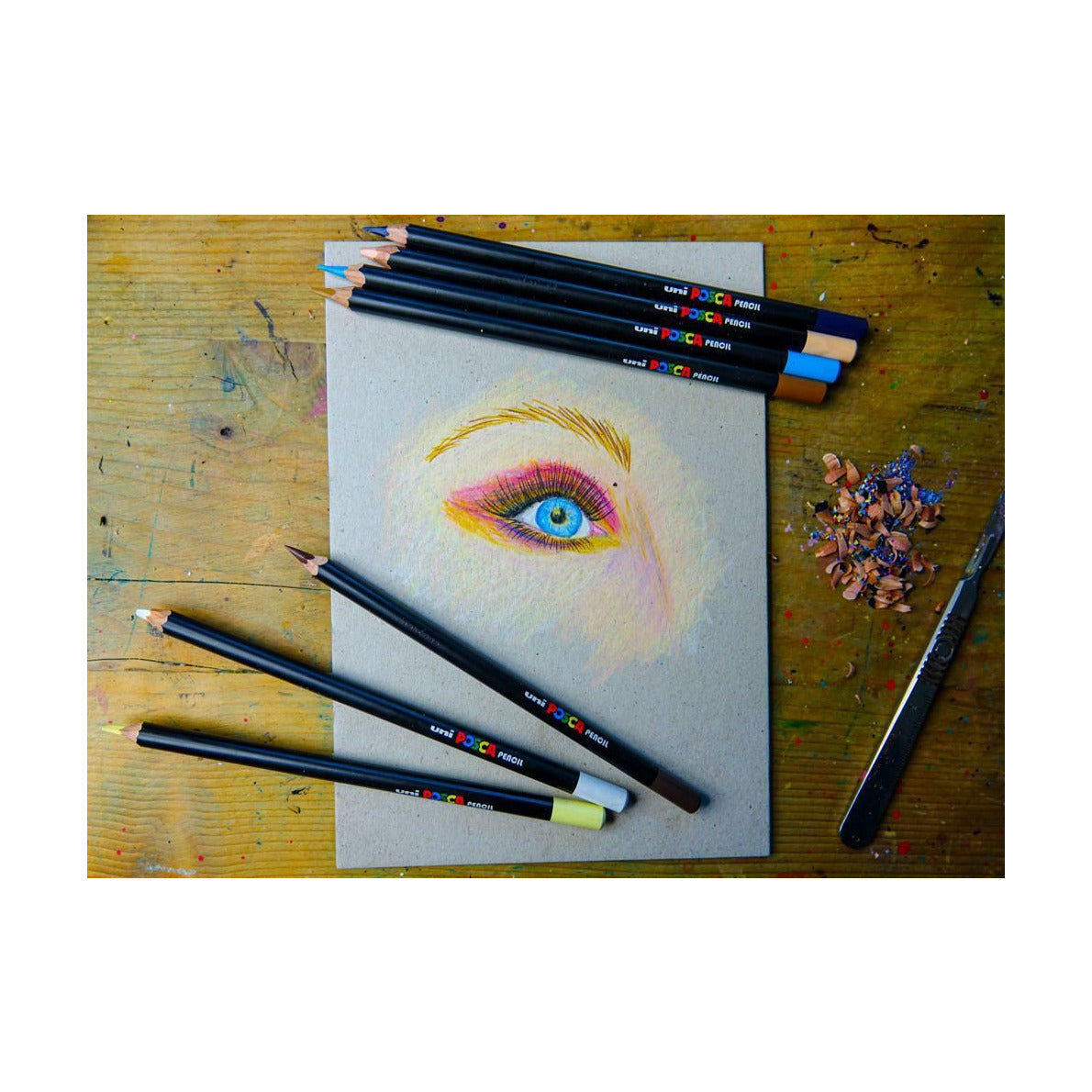 Ölpastellkreiden Posca KPE-200 36C – Set, Farbmix