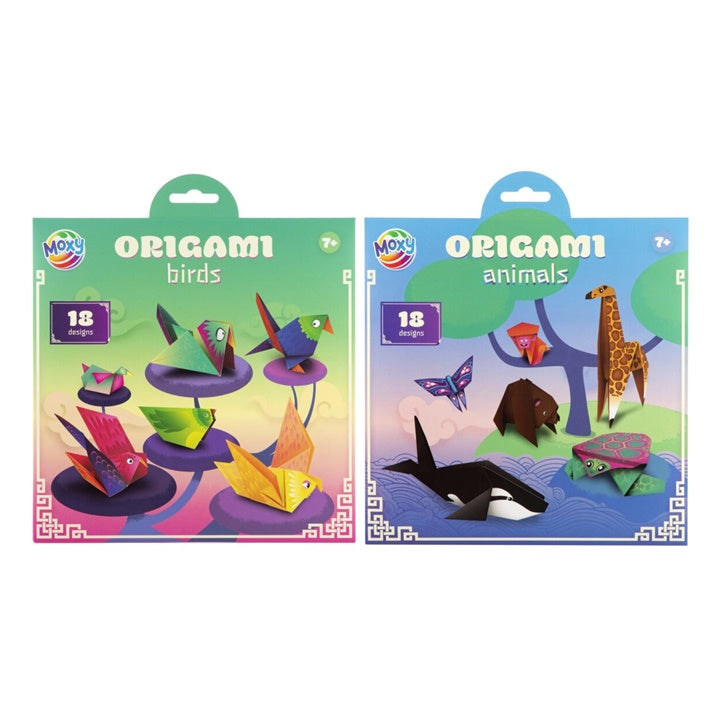 Origami-Papier Set 18 Motive 21x20 cm 12 Blatt | Verschiedene Designs — Bild 1