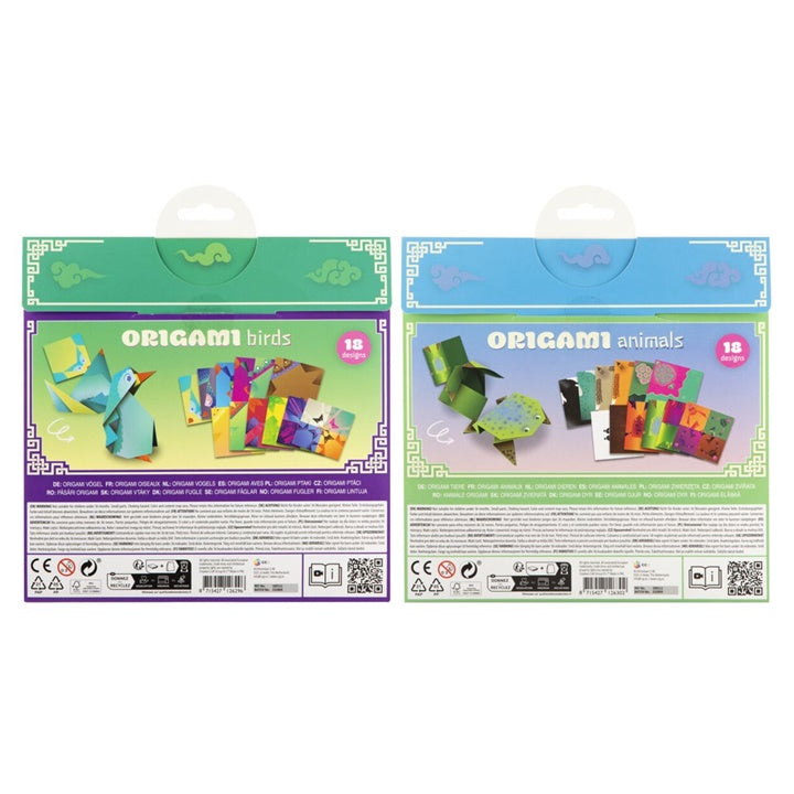 Origami-Papier Set 18 Motive 21x20 cm 12 Blatt | Verschiedene Designs — Bild 5