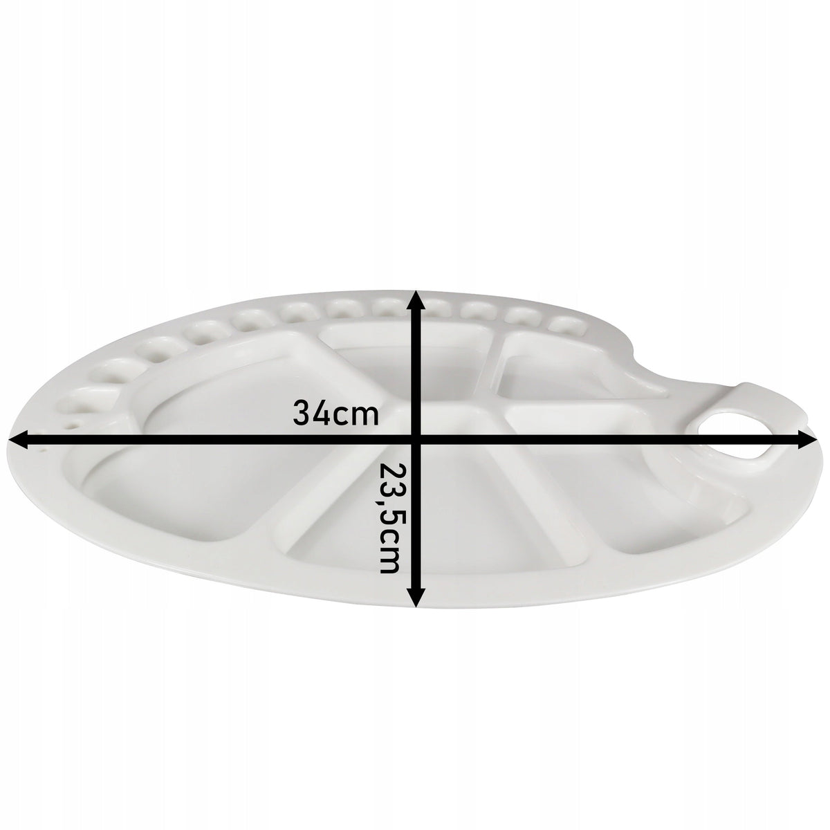Ovale Malpalette 34 x 23,5 cm | weiß Phoenix