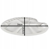 Ovale Malpalette 34 x 23,5 cm | weiß Phoenix