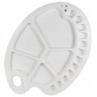Ovale Malpalette 34 x 23,5 cm | weiß Phoenix