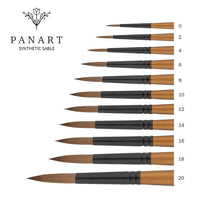 PanArt 1101 – Runder Aquarellpinsel aus Synthetik-Rotmarderhaar | verschiedene Größen — Bild 3