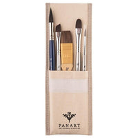 PanArt ATL-01 Pinselset im Baumwolletui für Aquarell und Acryl, 5 Stück — Bild 2