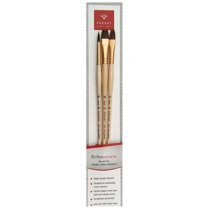 PanArt ES-06 Pinselset - rund, flach und gefilzt, 3 Teile — Bild 1