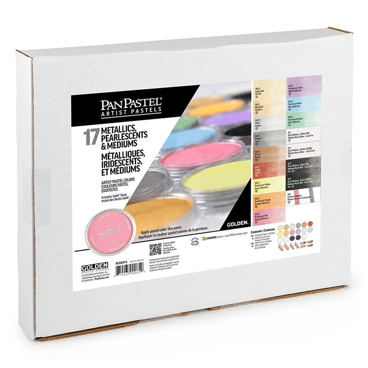 PanPastel Metallic und Perlglanz Pastell Set mit Goldmedium - 17 Stück — Bild 4