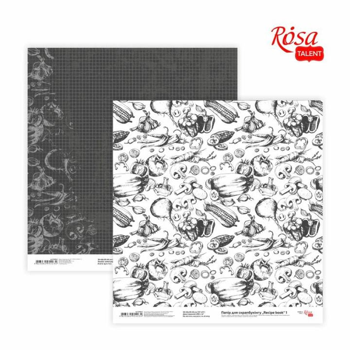 Scrapbooking-Papier 30,48 x 30,48 cm Recipe Book – No. 1
