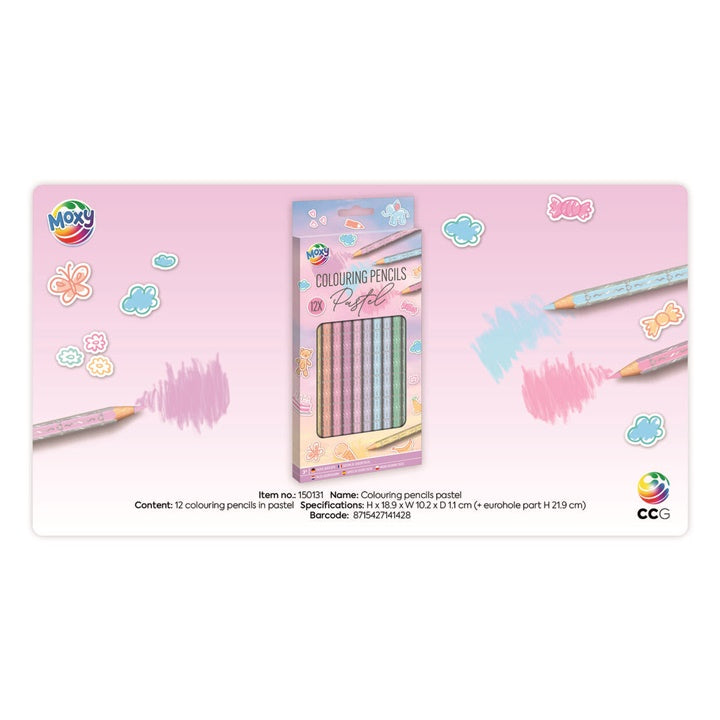 Pastell Buntstifte 12 Stück — Bild 1