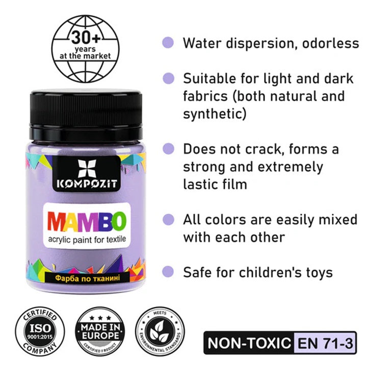 Pastell-Textil- und Lederfarbe MAMBO 50 ml | verschiedene Farbtöne — Bild 21