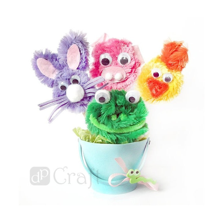 Pastellfarbene Fuzzy-Drahtstiele - 30 cm x 8 mm / 25 Stück — Bild 1