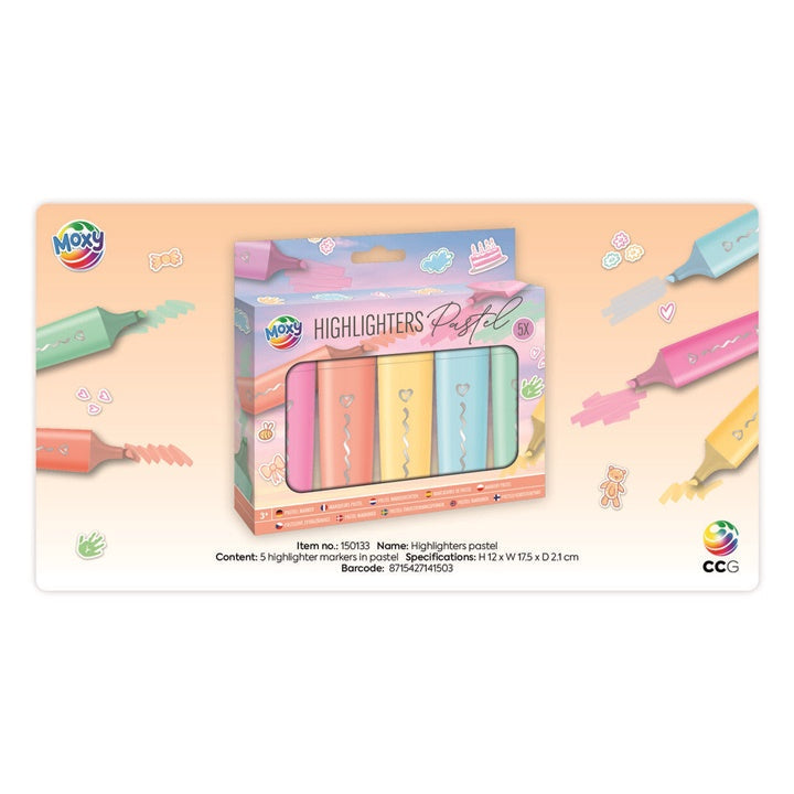Pastellfarbige Textmarker Set — Bild 6