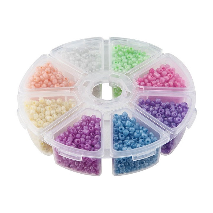 Pastellperlen zum Basteln 8 x 15 g | 8 Farbtöne — Bild 1