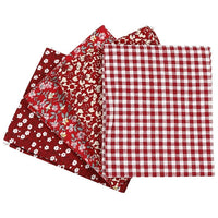 Patchwork-Stoff - Rot - 4 Stück - 45 x 55 cm — Bild 2