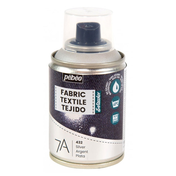 Pebeo 7A Textilspray auf Wasserbasis für Stoffe aus Natur- und Kunstfasern.