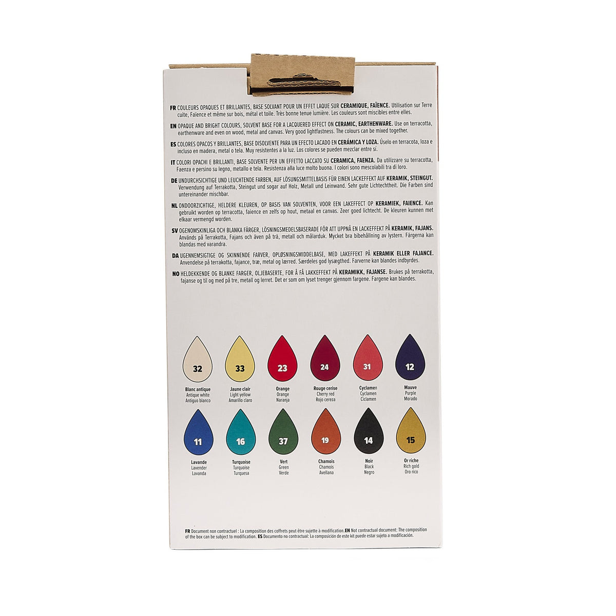 Pebeo Ceramic Keramikfarben-Set 12 x 20 ml