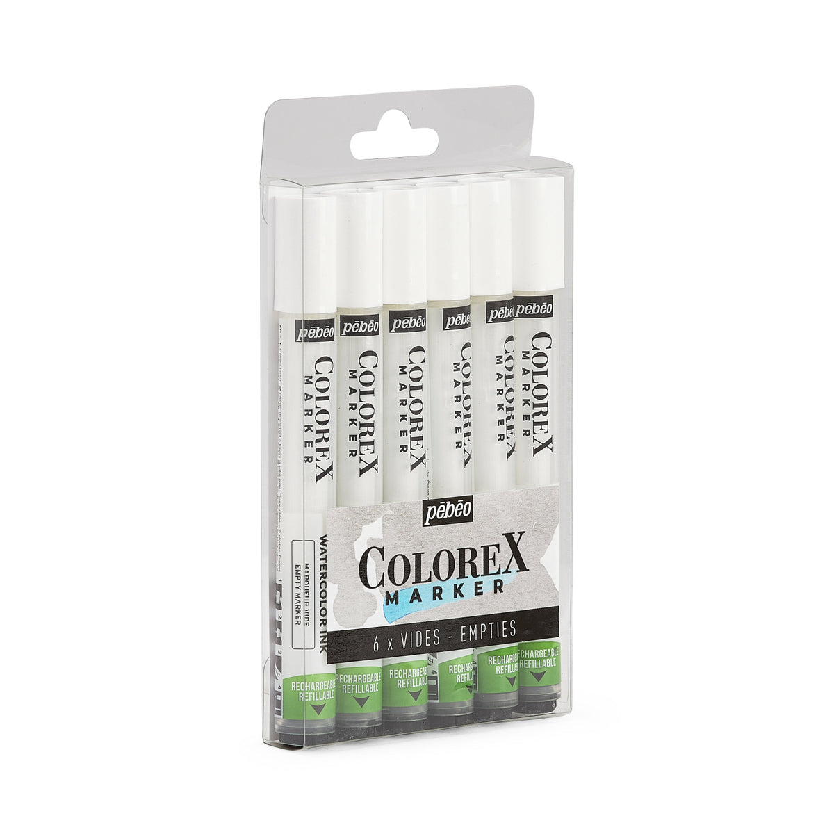Pebeo Colorex Set leerer nachfüllbarer Marker 6 Stk.