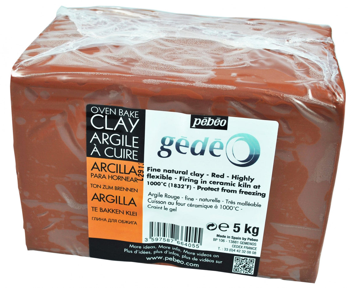 Pebeo Gédéo Töpferton 5 kg Rot – 5 kg červená