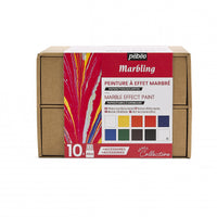 Pebeo Marbling Marmorierfarben-Set 10 x 45 ml