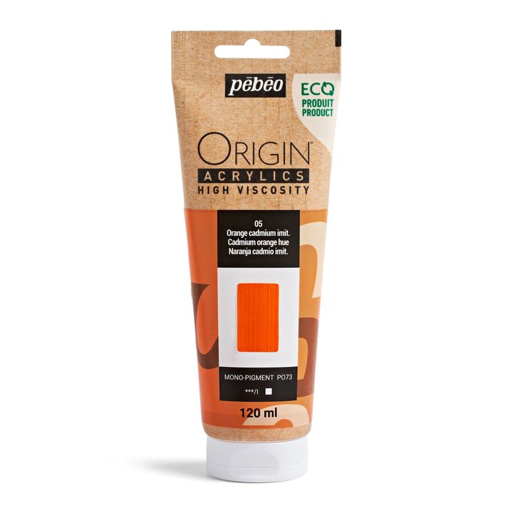 Pebeo ORIGIN Acrylfarbe 120 ml – Cadmium Orange hue
