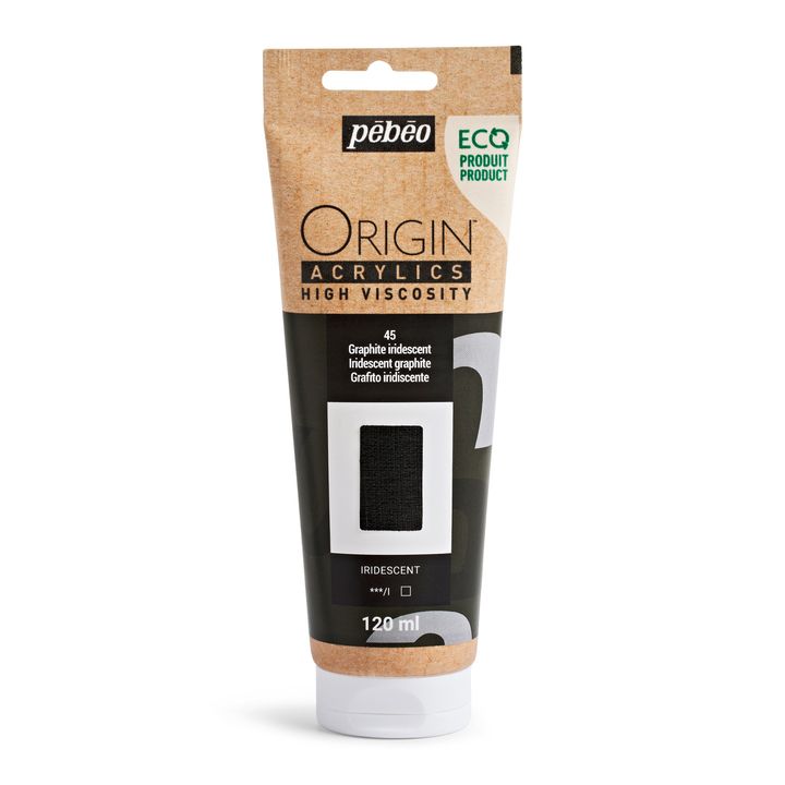 Pebeo ORIGIN Acrylfarbe 120 ml – iridescent graphit