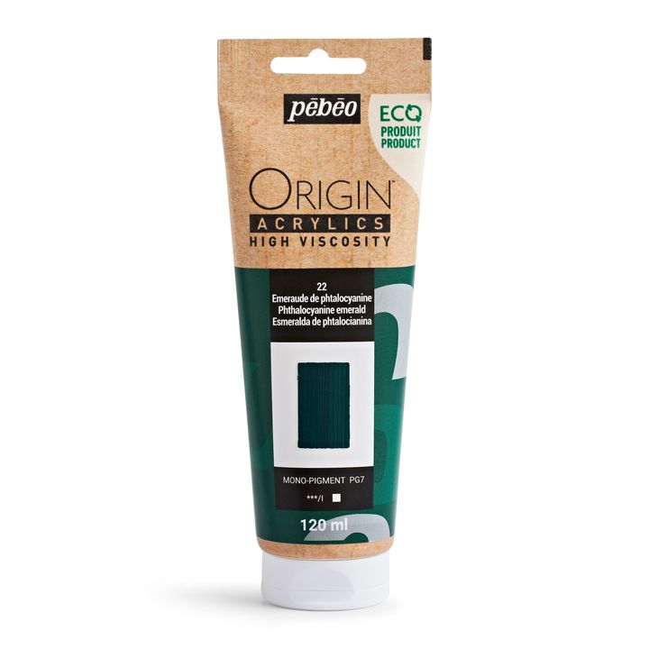 Pebeo ORIGIN Acrylfarbe 120 ml – Phthalocyanin smaragdgrün