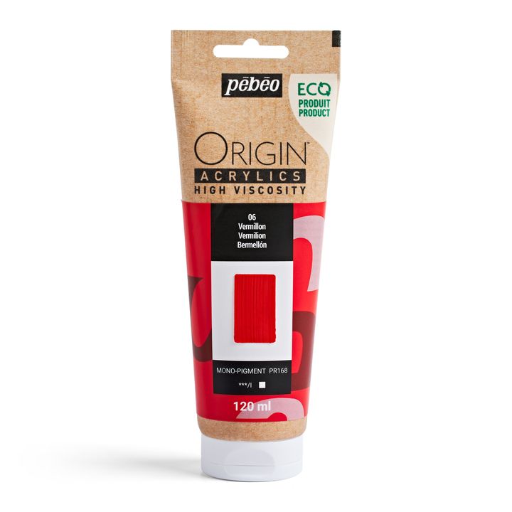 Pebeo ORIGIN Acrylfarbe 120 ml – Zinnober