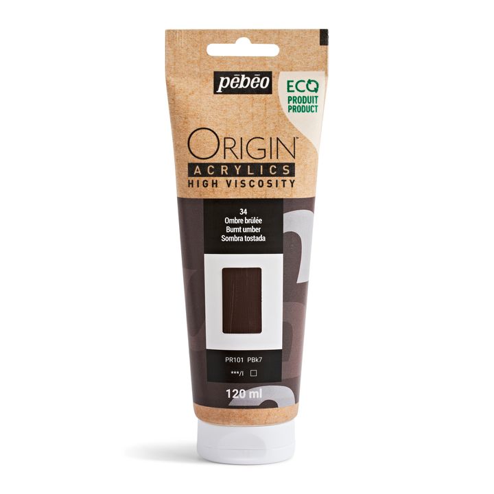 Pebeo ORIGIN Acrylfarbe 120 ml – umbra gebrannt