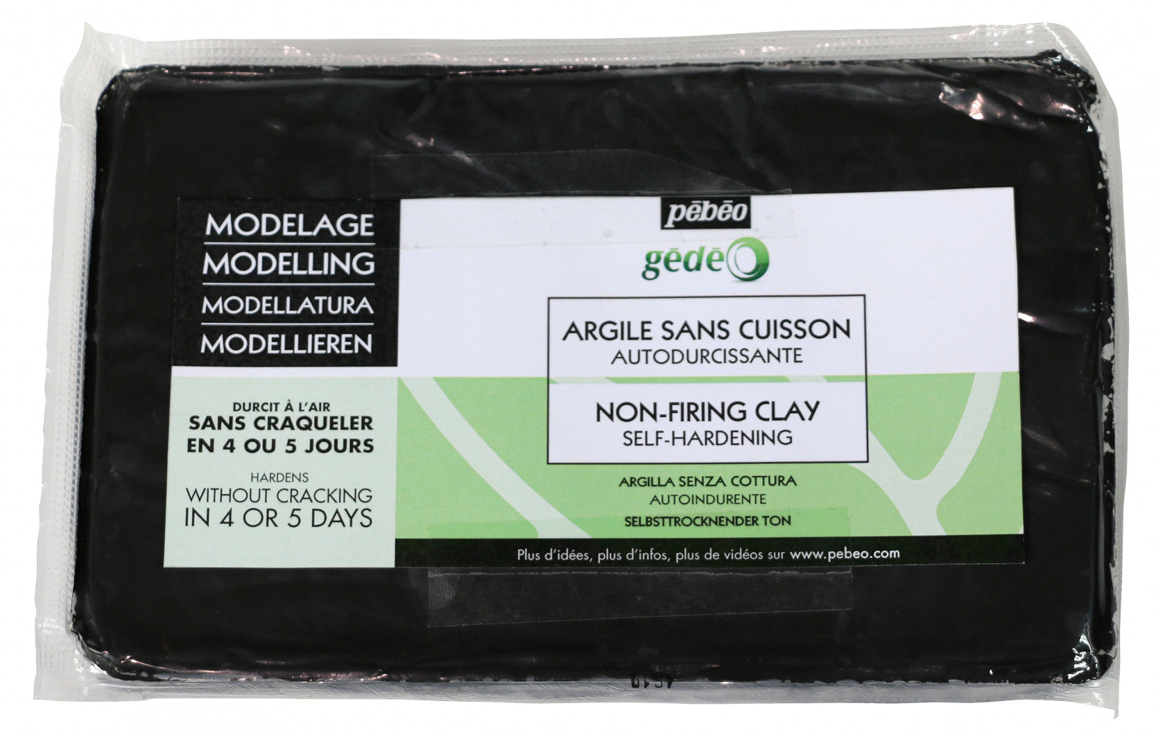 Pebeo Gedeo Modellierton 1,5 kg – Schwarz