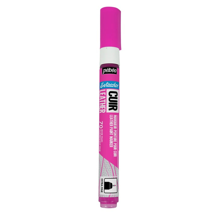 Pebeo Setacolor Leder-Marker extra fein – fluoreszierendes Pink
