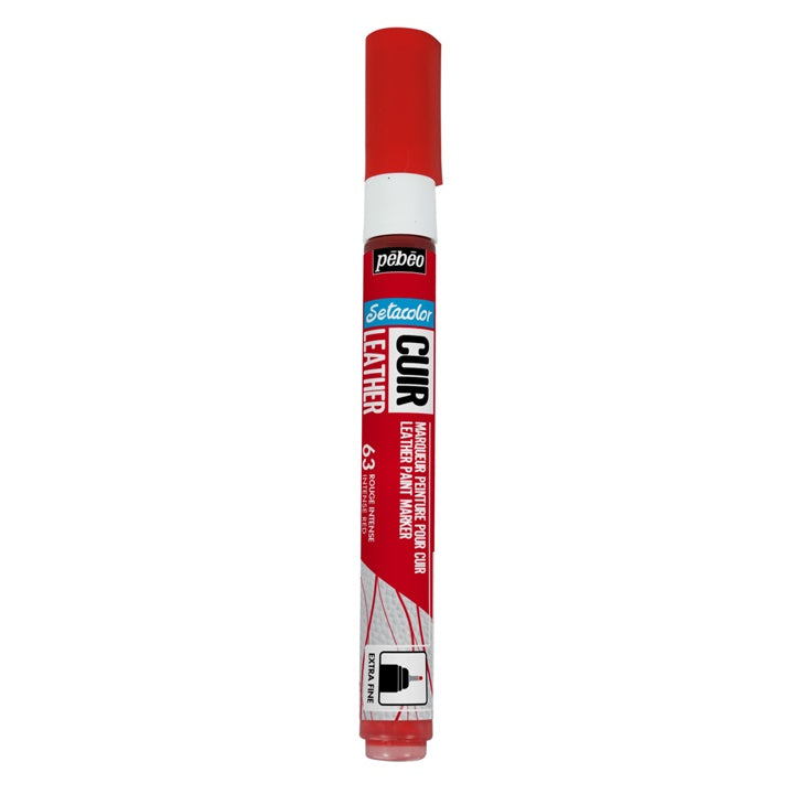 Pebeo Setacolor Leder-Marker extra fein – intensives Rot