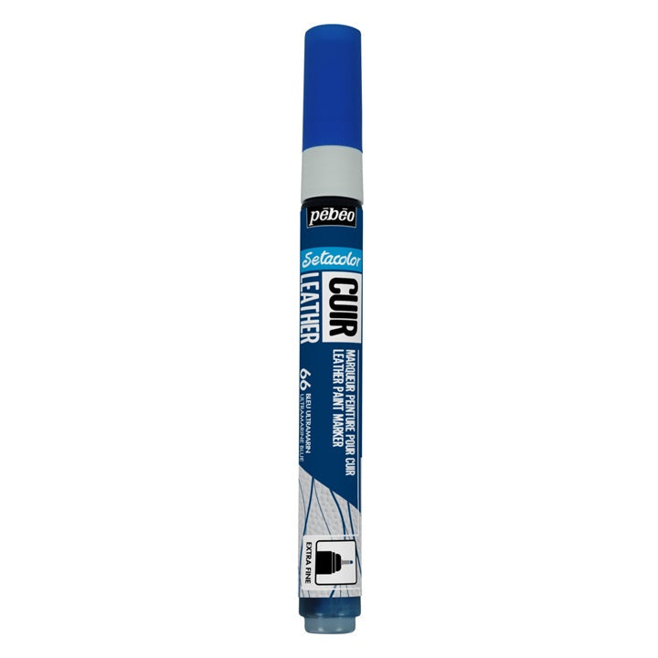 Pebeo Setacolor Leder-Marker extra fein – Ultramarin Blau