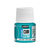 Pebeo Setacolor Lederfarbe matt/satin 45 ml – Türkis Blau