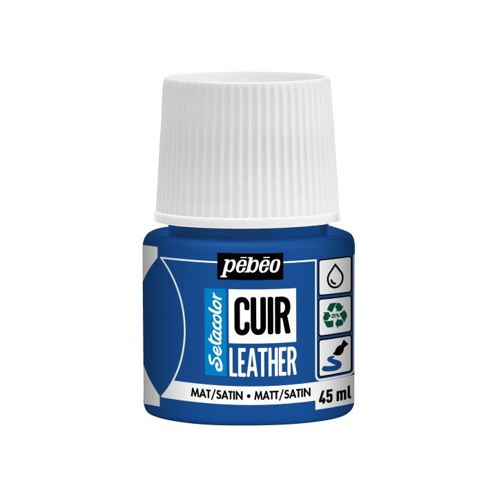 Pebeo Setacolor Lederfarbe matt/satin 45 ml – Ultramarin Blau