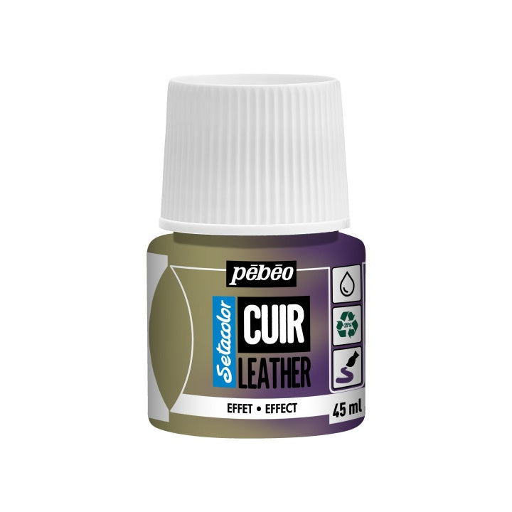 Pebeo Setacolor Lederfarbe mit Effekt 45 ml – duochrom Gelb/Violett