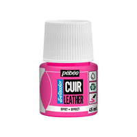 Pebeo Setacolor Lederfarbe mit Effekt 45 ml – fluoreszierendes Pink