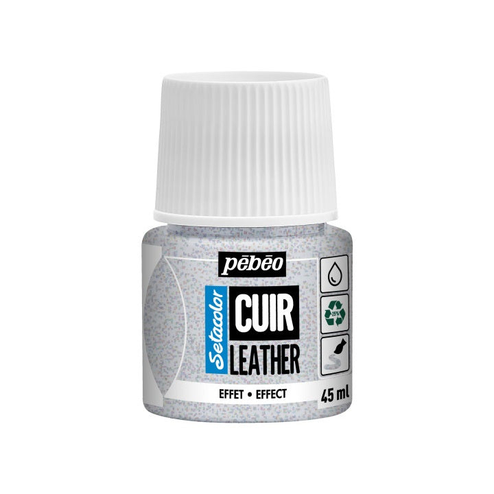 Pebeo Setacolor Lederfarbe mit Effekt 45 ml – glitzernd Regenbogen