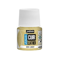 Pebeo Setacolor Lederfarbe mit Effekt 45 ml – glitzernd Gold