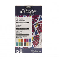 Pebeo Setacolor Stoffmalfarben-Set deckend 12 x 20 ml